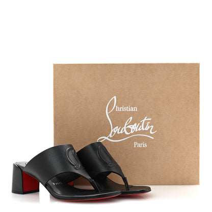 Christian Louboutin Calfskin CL Tongamule 55 Mule  35.5 Black 10 of 10