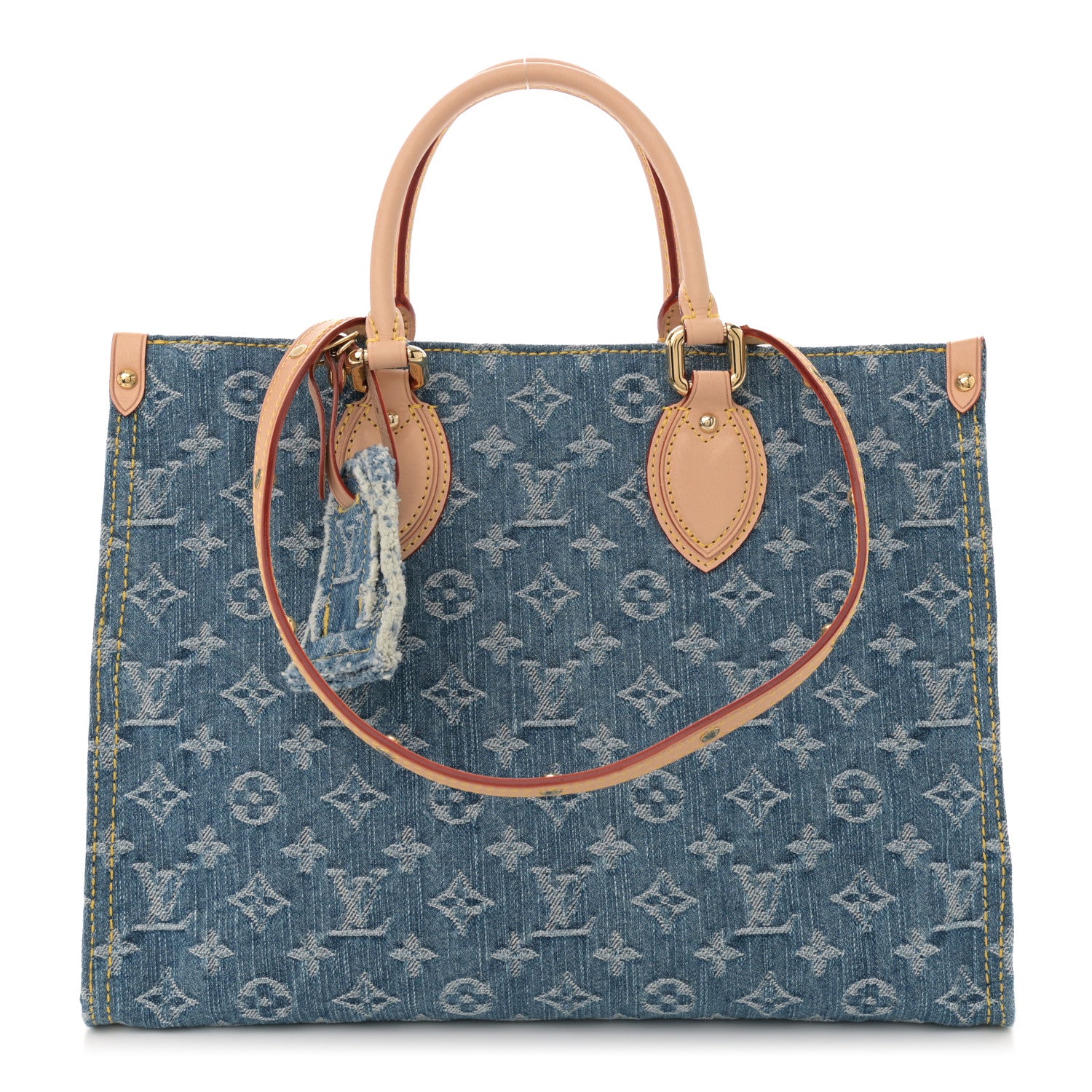 Louis Vuitton Monogram Denim Onthego MM Blue 1 of 9