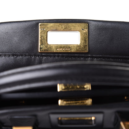 Fendi Nappa Studded Mini Peekaboo Iconic Satchel Black 6 of 11