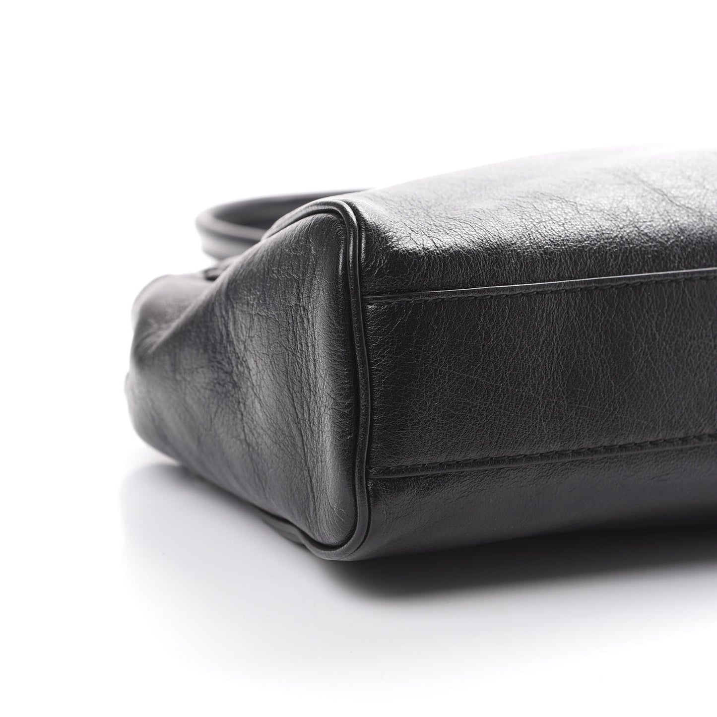 Calfskin Large Re(Belle) Top Handle Bag Black