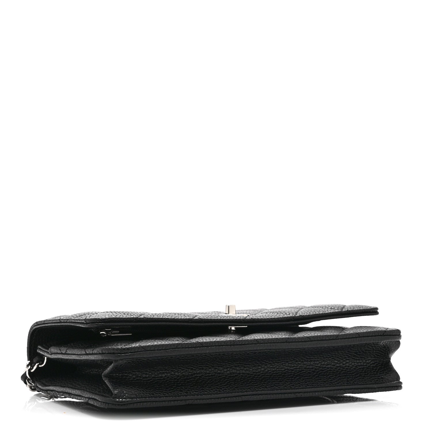 Chanel Caviar Quilted CC Turnlock Wallet On Chain WOC Black 4 of 12