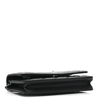 Chanel Caviar Quilted CC Turnlock Wallet On Chain WOC Black 4 of 12