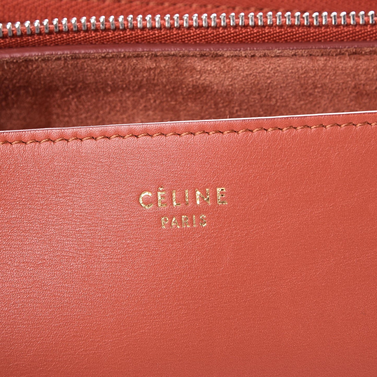 Smooth Calfskin Blade Chain Flap Terracotta