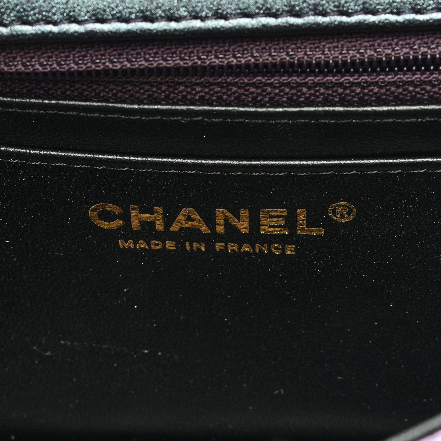 Chanel Iridescent Lambskin Quilted Mini Rectangular Flap Black 6 of 10