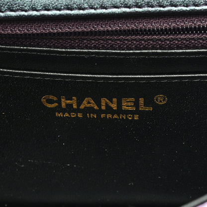 Chanel Iridescent Lambskin Quilted Mini Rectangular Flap Black 6 of 10