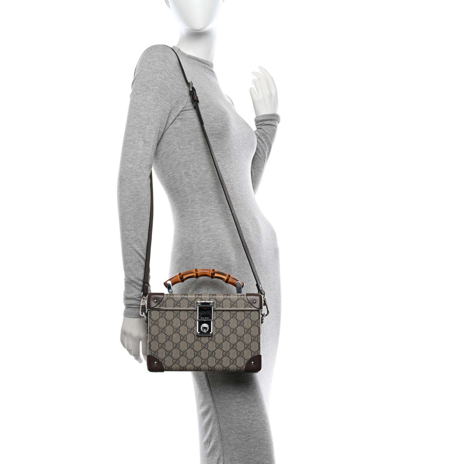 Gucci GG Supreme Monogram Globe-Trotter Beauty Case Brown 2 of 12