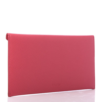 Prada Saffiano Envelope Wallet Peonia 3 of 7