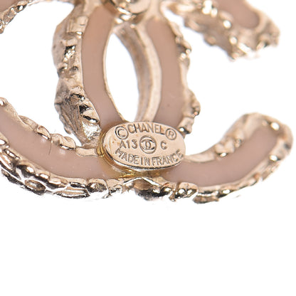 Chanel Crystal CC Earrings Light Gold 3 of 5