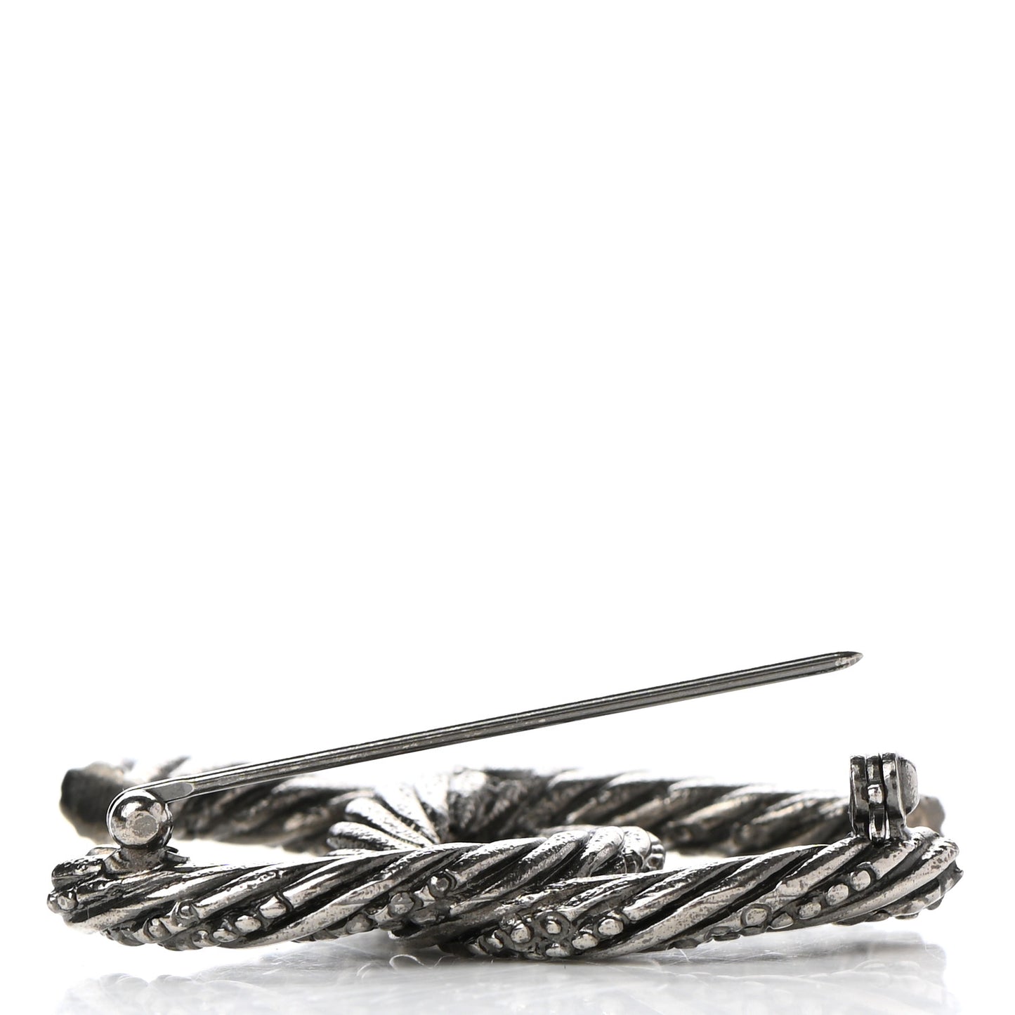 Ruthenium Twisted CC Brooch