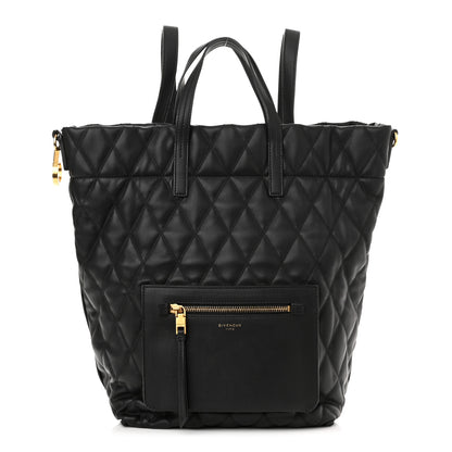 Givenchy Rubberized Canvas Quilted Duo Backpack Black 1 of 12