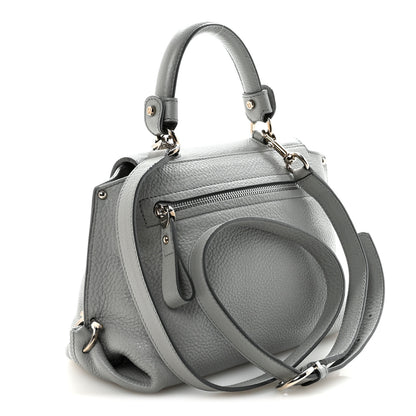 Salvatore Ferragamo Grained Calfskin Sofia Satchel Grey 3 of 9