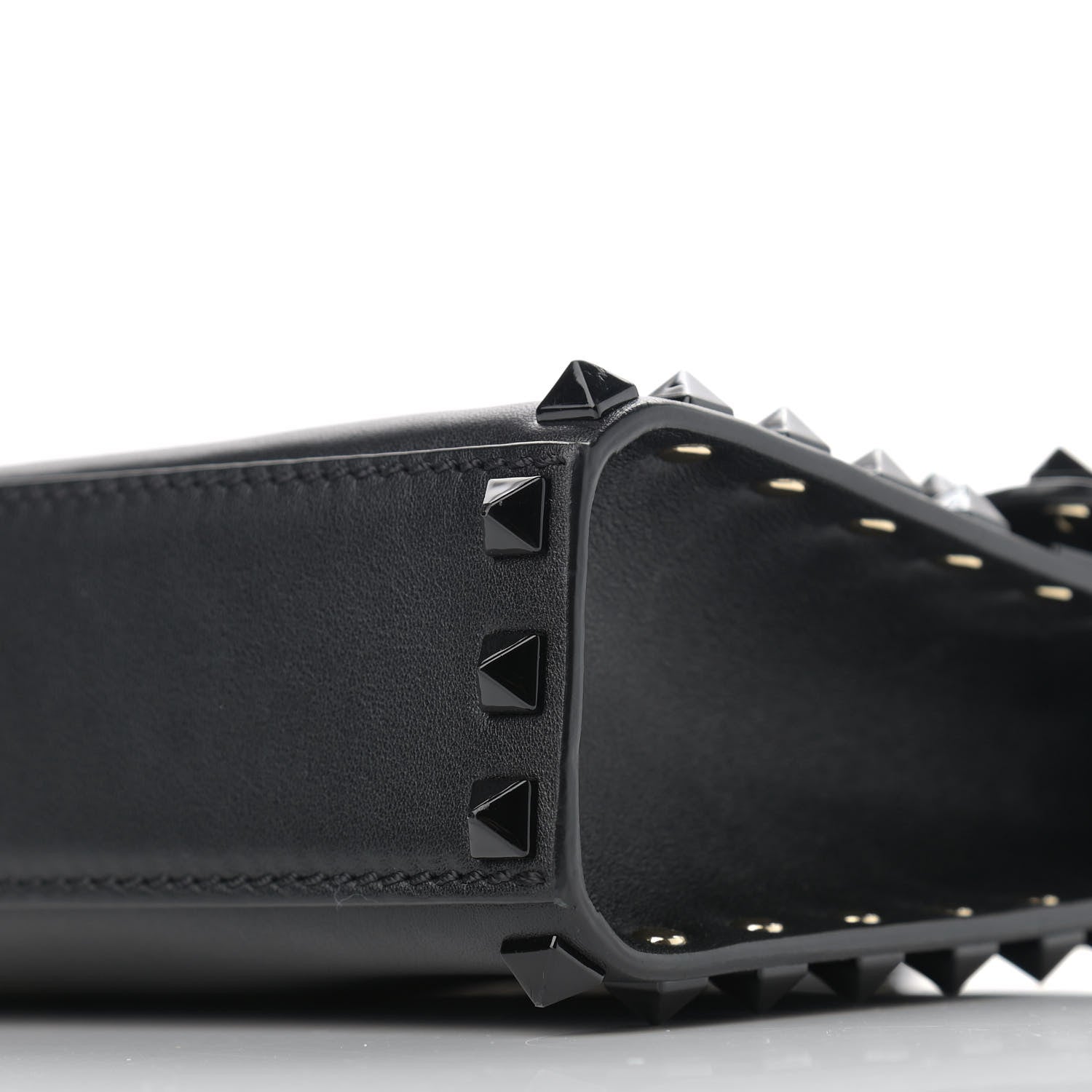 Valentino Garavani Vitello Monochrome Medium Rockstud Flip Lock Crossbody Bag Black 9 of 11