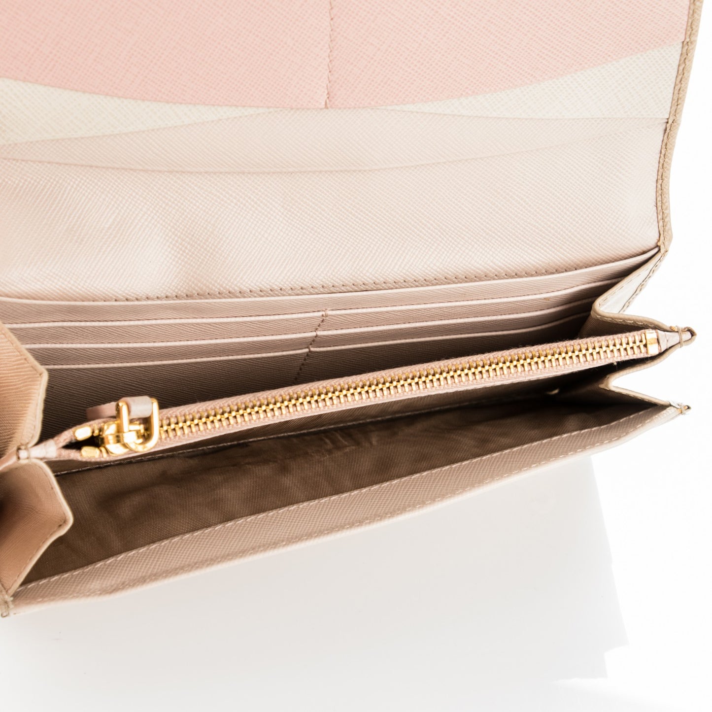 Saffiano Metal Continental Flap Wallet Cammeo