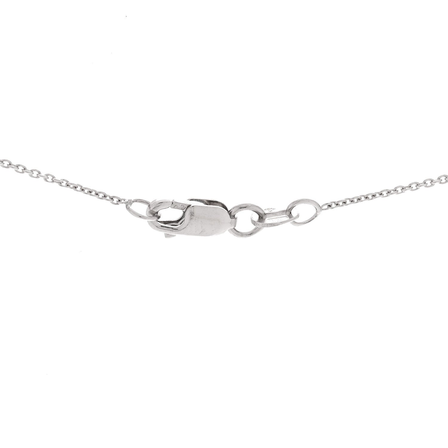 Roberto Coin 18K White Gold Diamond Love Letter O Pendant Necklace 4 of 5