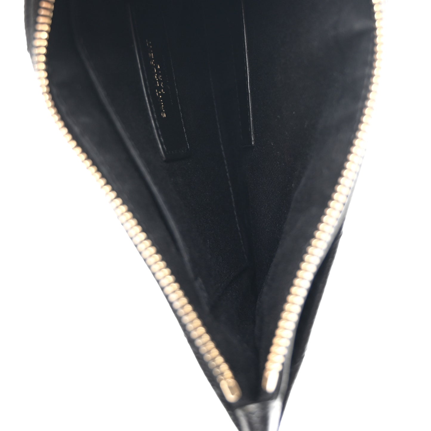 Grain De Poudre Chevron Monogram Bill Pouch Black