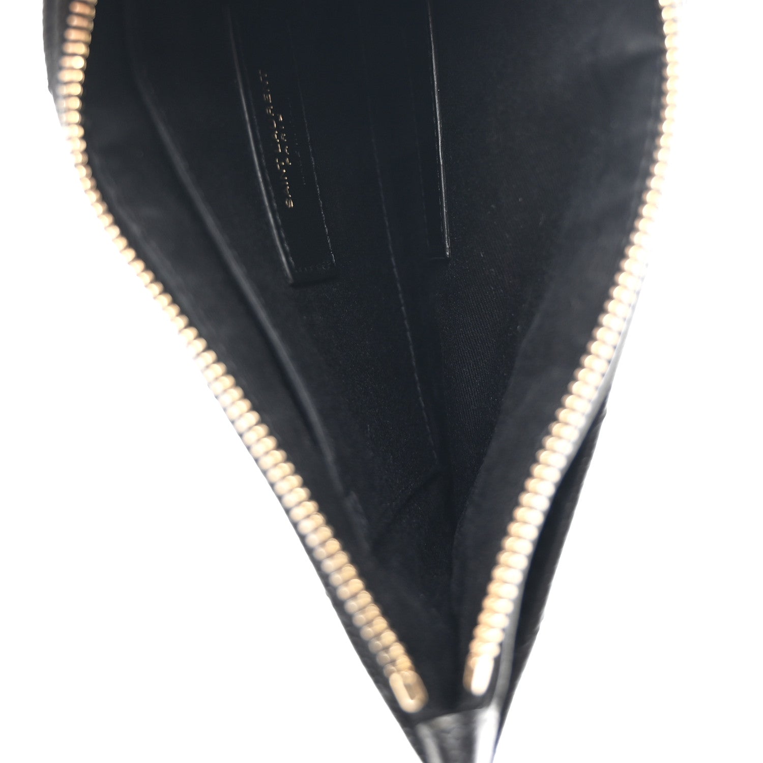 Saint Laurent Grain De Poudre Chevron Monogram Bill Pouch Black 5 of 8