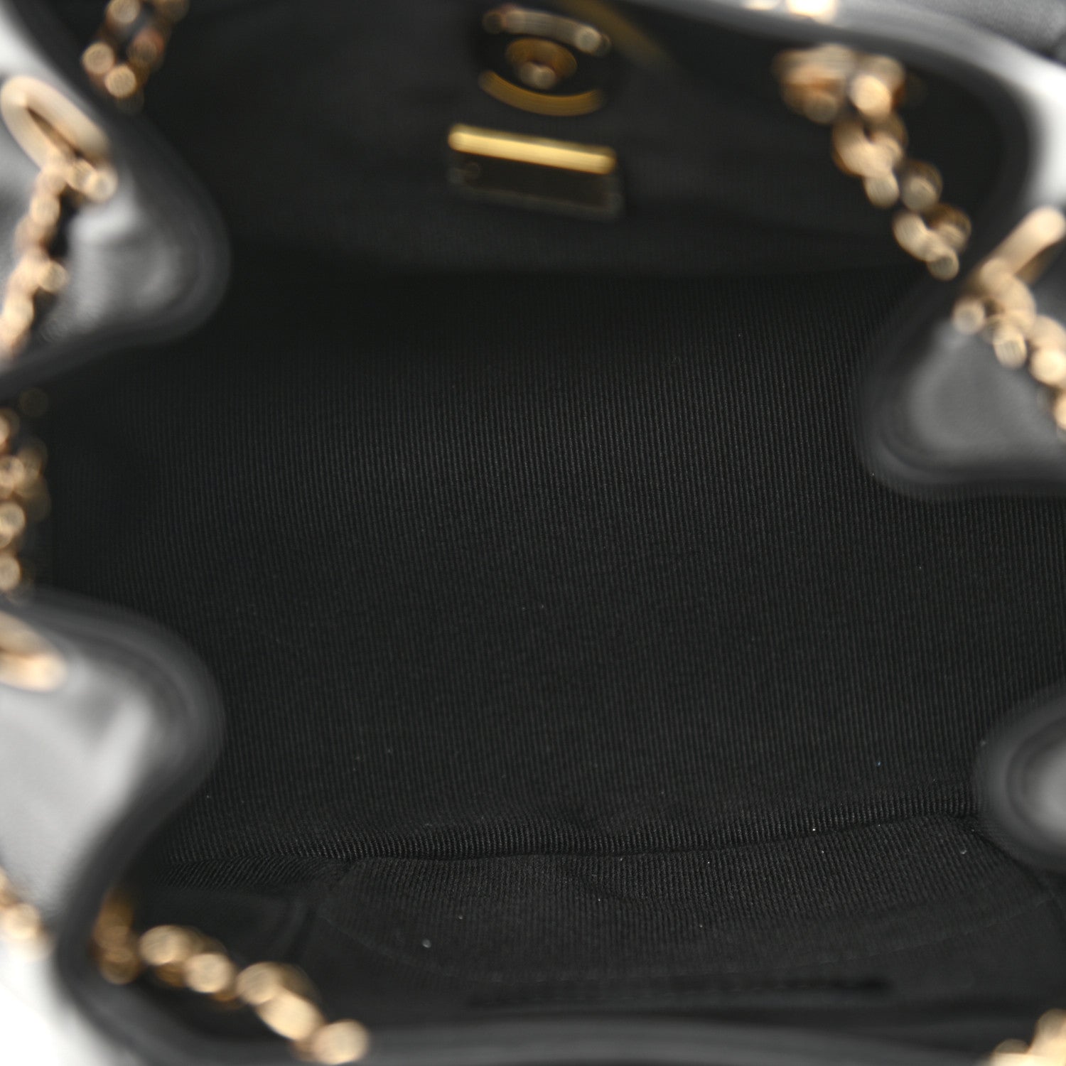 Chanel Lambskin Quilted Small Duma Drawstring Backpack Black 5 of 9