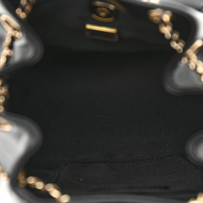Chanel Lambskin Quilted Small Duma Drawstring Backpack Black 5 of 9