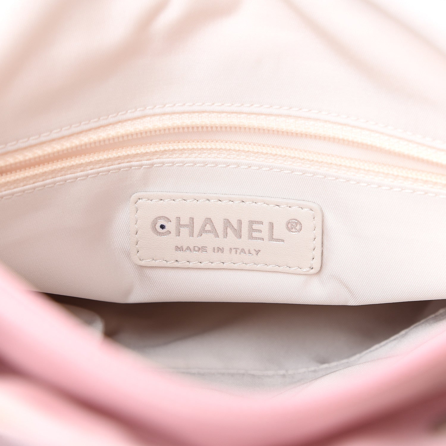 Chanel Coated Canvas Quilted Small Paris Biarritz Tote Light Pink 5 of 16
