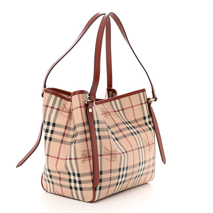 Burberry Haymarket Check Small Canterbury Tote Military Red 4 of 10