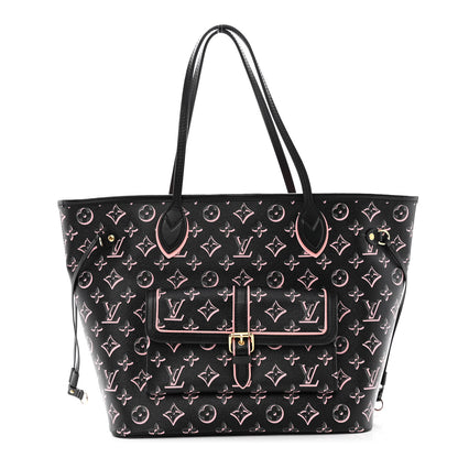 Louis Vuitton Monogram Fall For You Neverfull MM Black 3 of 10