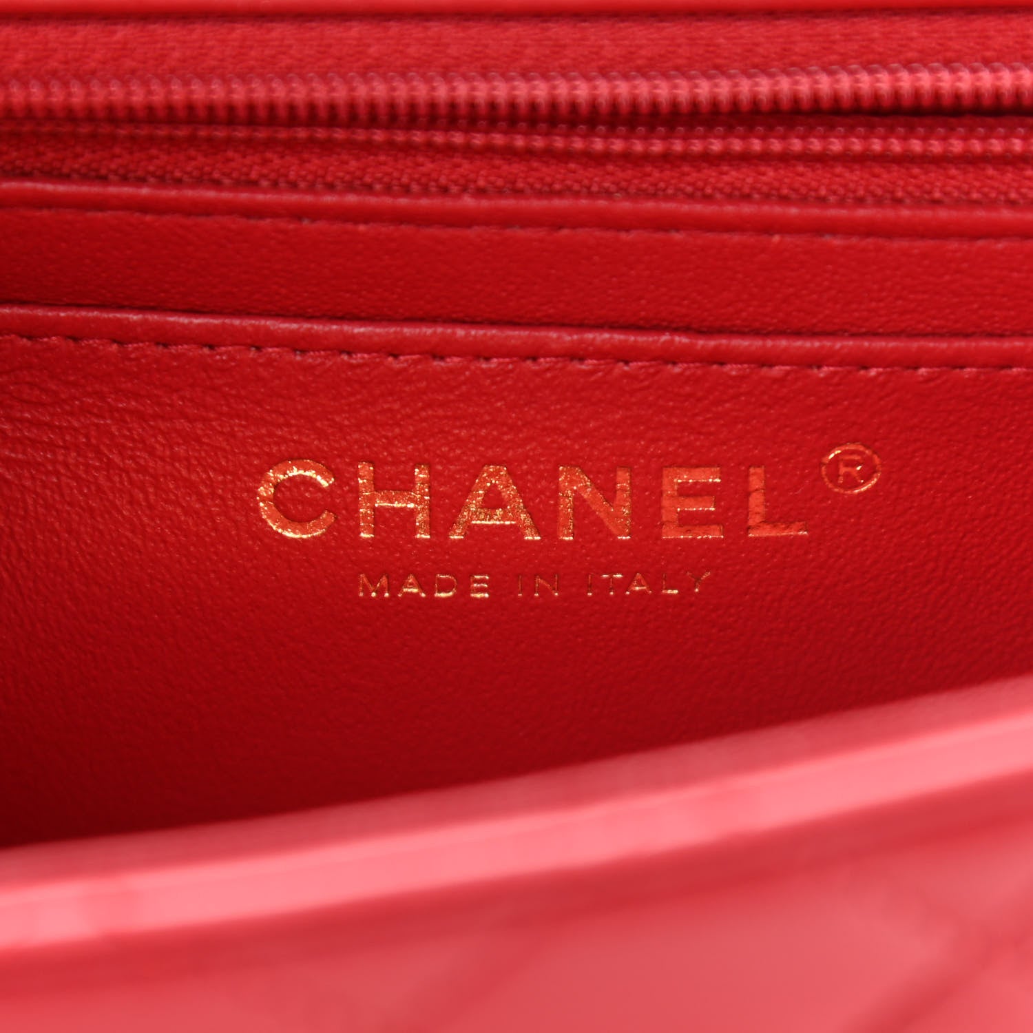 Chanel Lambskin Quilted Mini Top Handle Rectangular Flap Red 8 of 13
