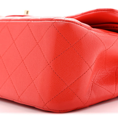 Chanel Caviar Quilted Jumbo Double Flap Red 10 of 12