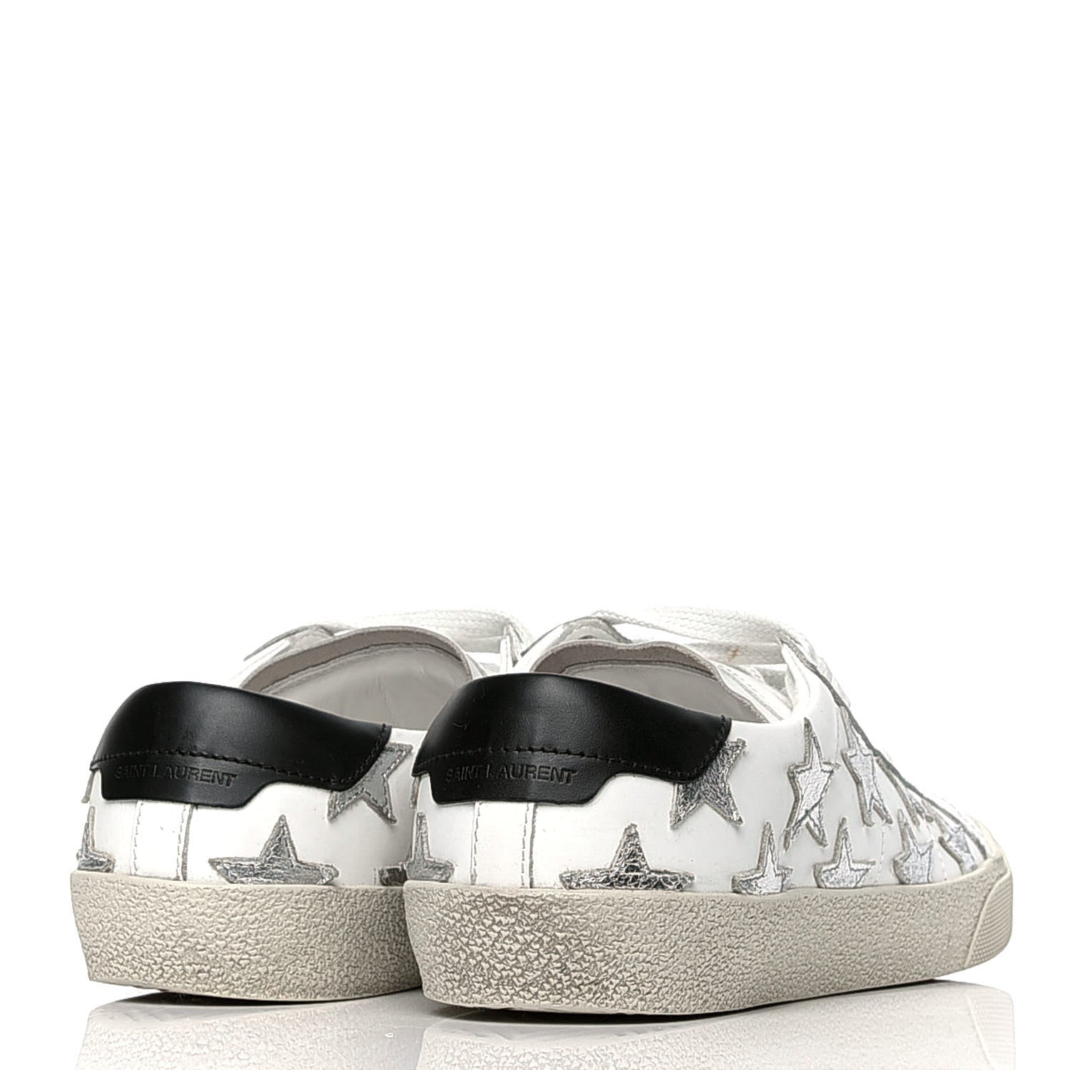 Saint Laurent Nappa Star Court Sneakers 36.5 Off White 3 of 6