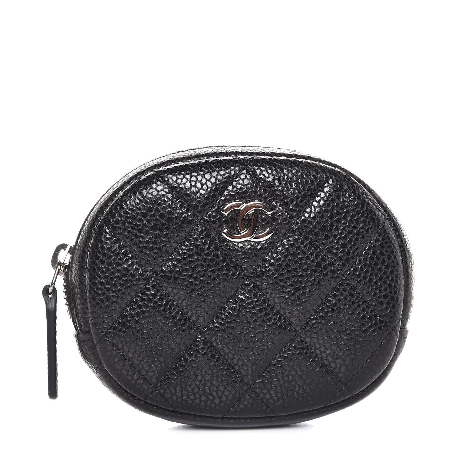 Chanel Caviar Quilted Zip Around Classic Coin Purse Black 1 of 8