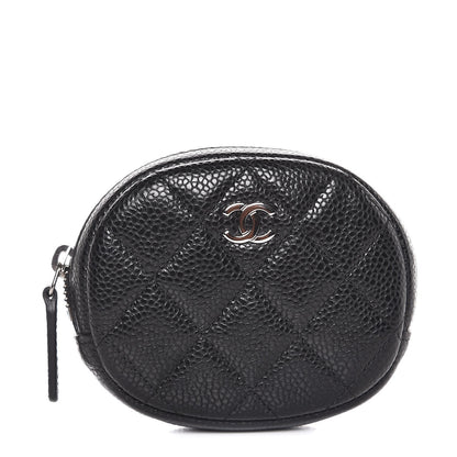 Chanel Caviar Quilted Zip Around Classic Coin Purse Black 1 of 8