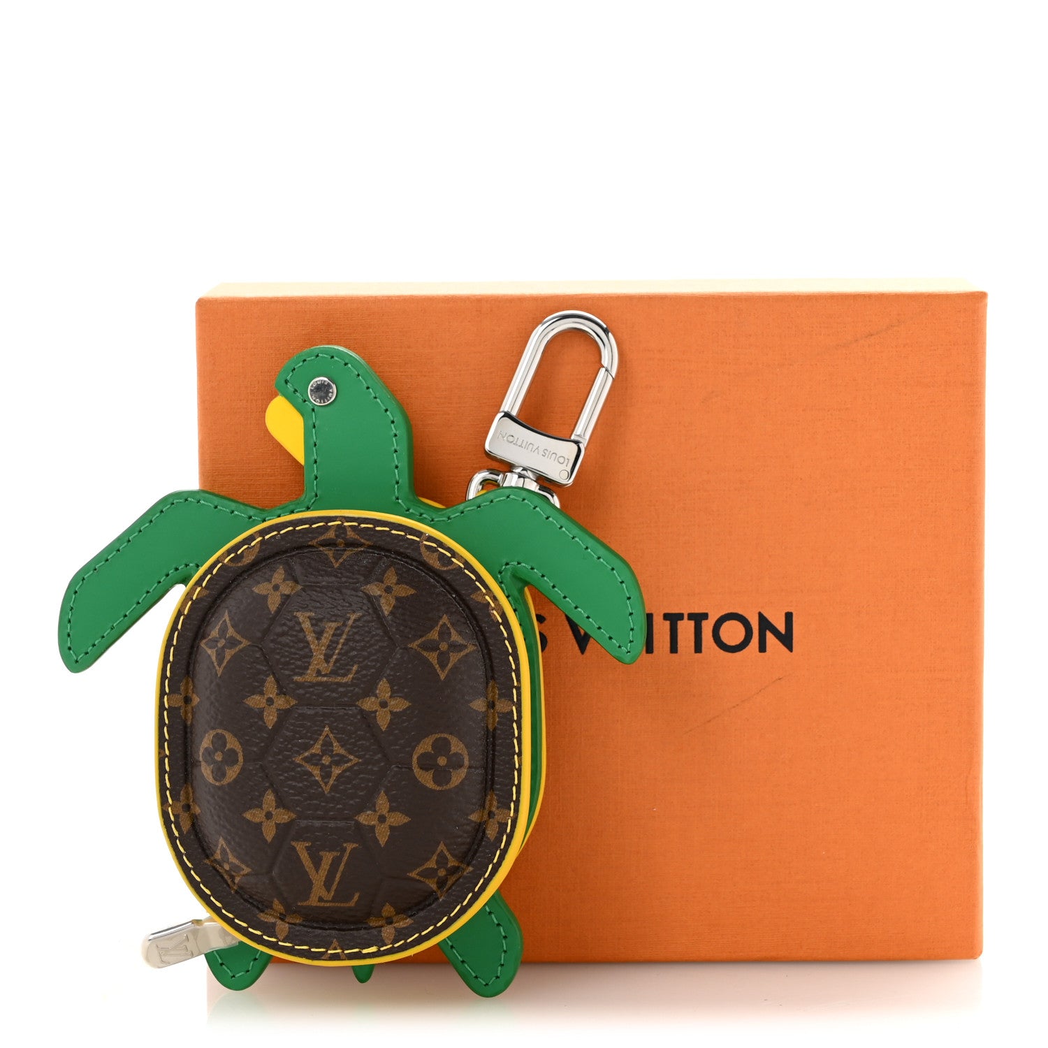 Louis Vuitton Monogram Calfskin LV Turtle Pouch Bag Charm Brown 6 of 6