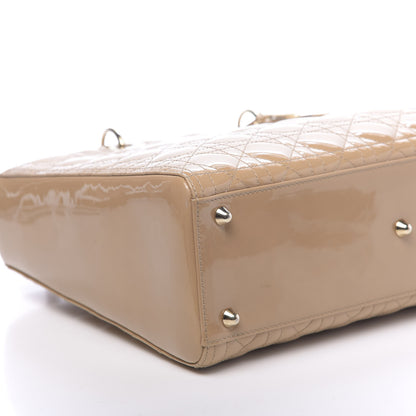 Christian Dior Patent Cannage Large Lady Dior Beige 9 of 10