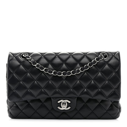 Chanel Lambskin Quilted Medium Double Flap Navy 1 of 10