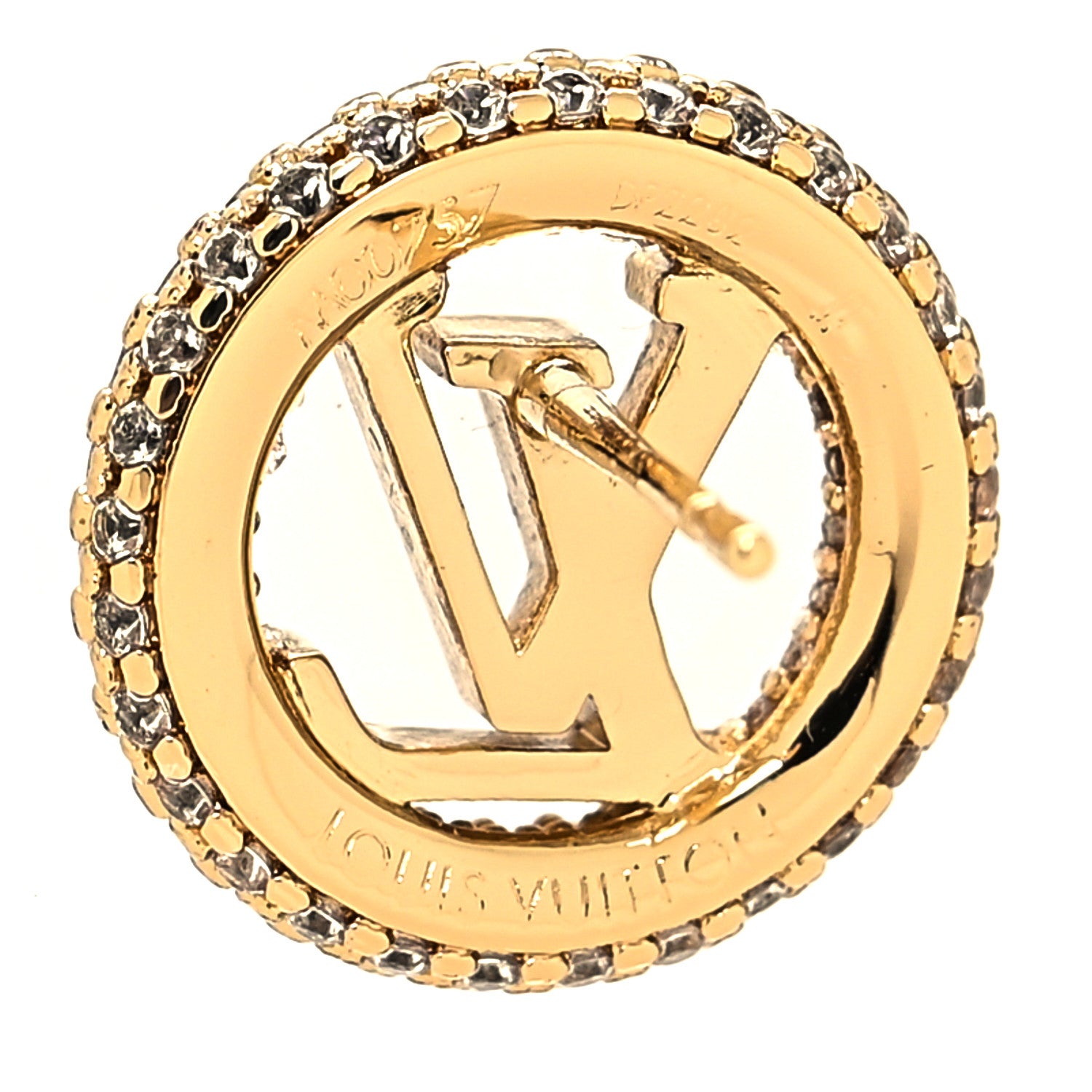 Louis Vuitton Crystal Louise By Night Earrings Gold 4 of 4