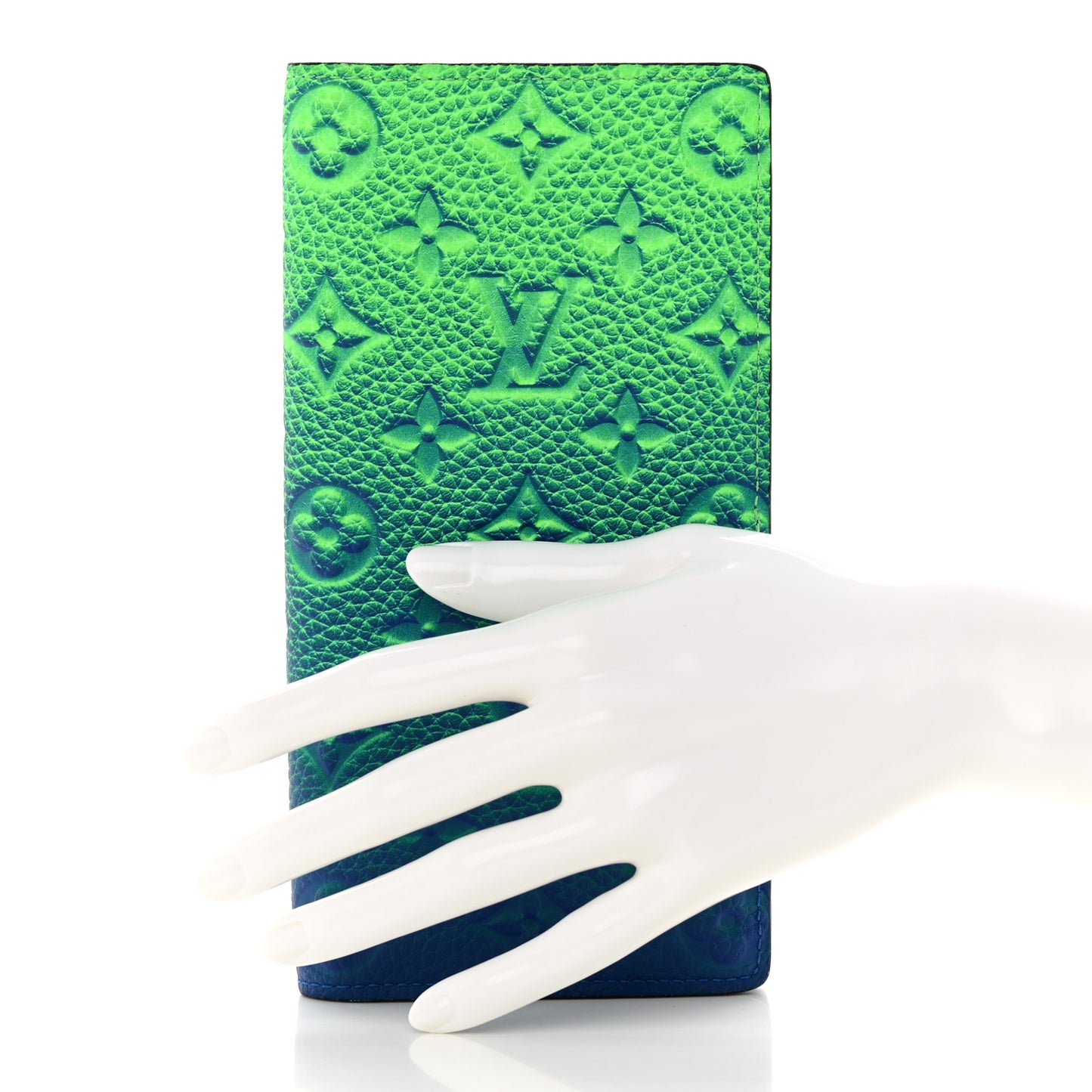 Taurillon Illusion Brazza Wallet Bleu Vert