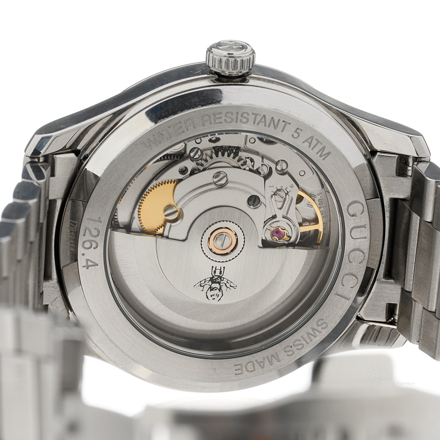 Stainless Steel 38mm G-Timeless Bee Automatic Watch Black Onyx
