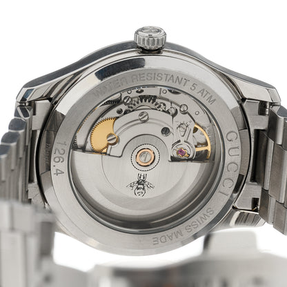 Gucci Stainless Steel 38mm G-Timeless Bee Automatic Watch Black Onyx 4 of 5