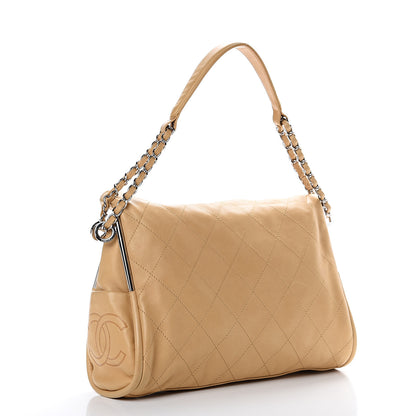 Chanel Lambskin Stitched Medium Ultimate Soft Tote Beige 2 of 13