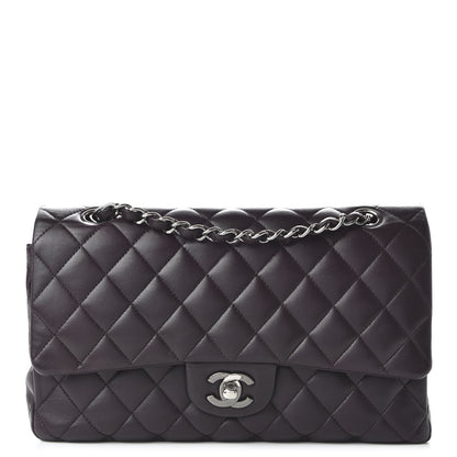 Chanel Lambskin Quilted Medium Double Flap Purple 1 of 10