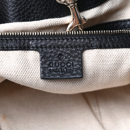 Gucci Pebbled Calfskin Medium Soho Chain Shoulder Bag Black 6 of 9