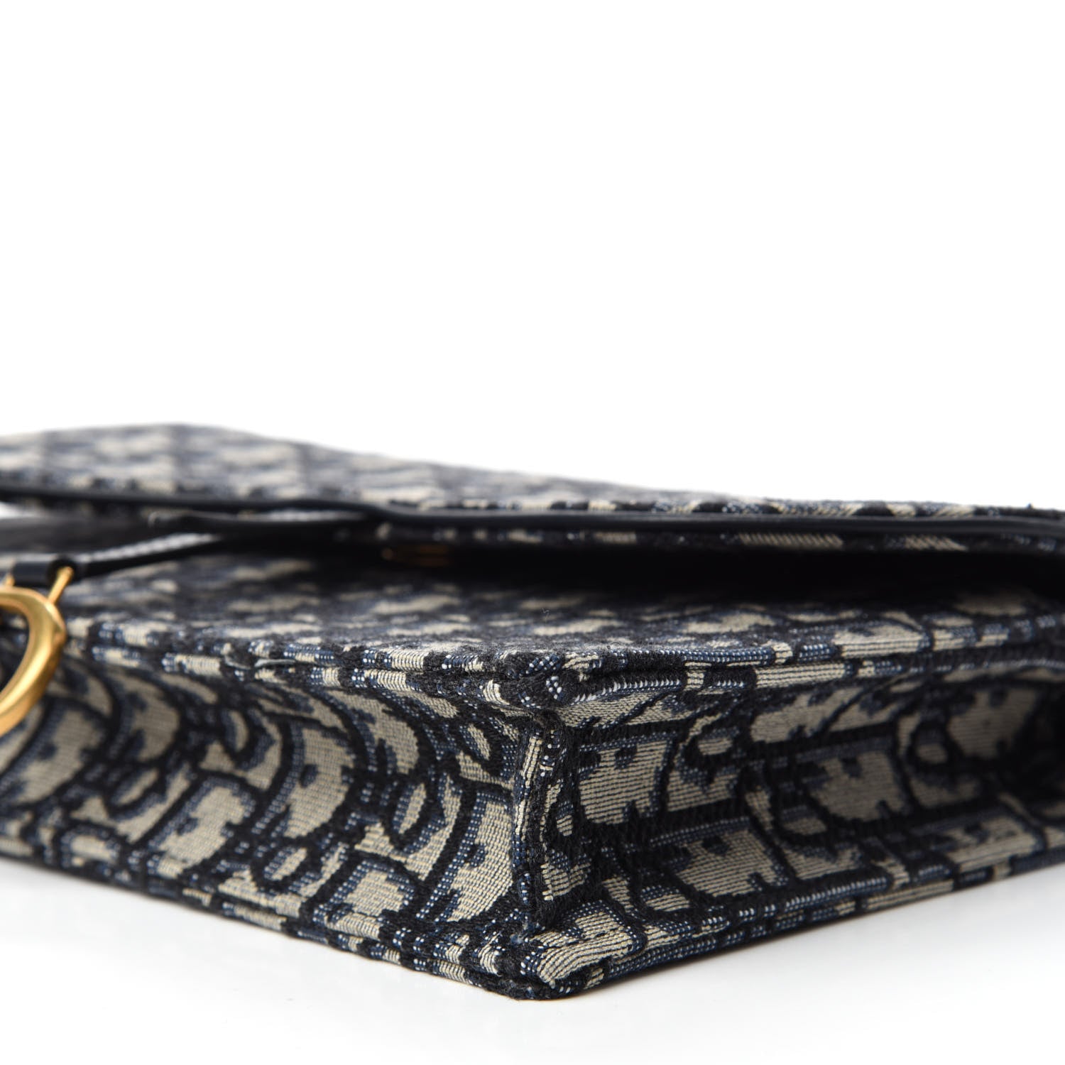 Christian Dior Oblique Saddle Chain Pouch Blue 7 of 10