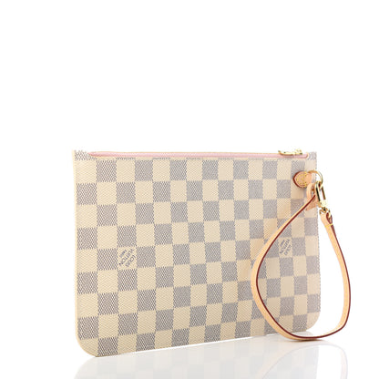 Louis Vuitton Damier Azur Neverfull MM GM Pochette Rose Ballerine 3 of 7