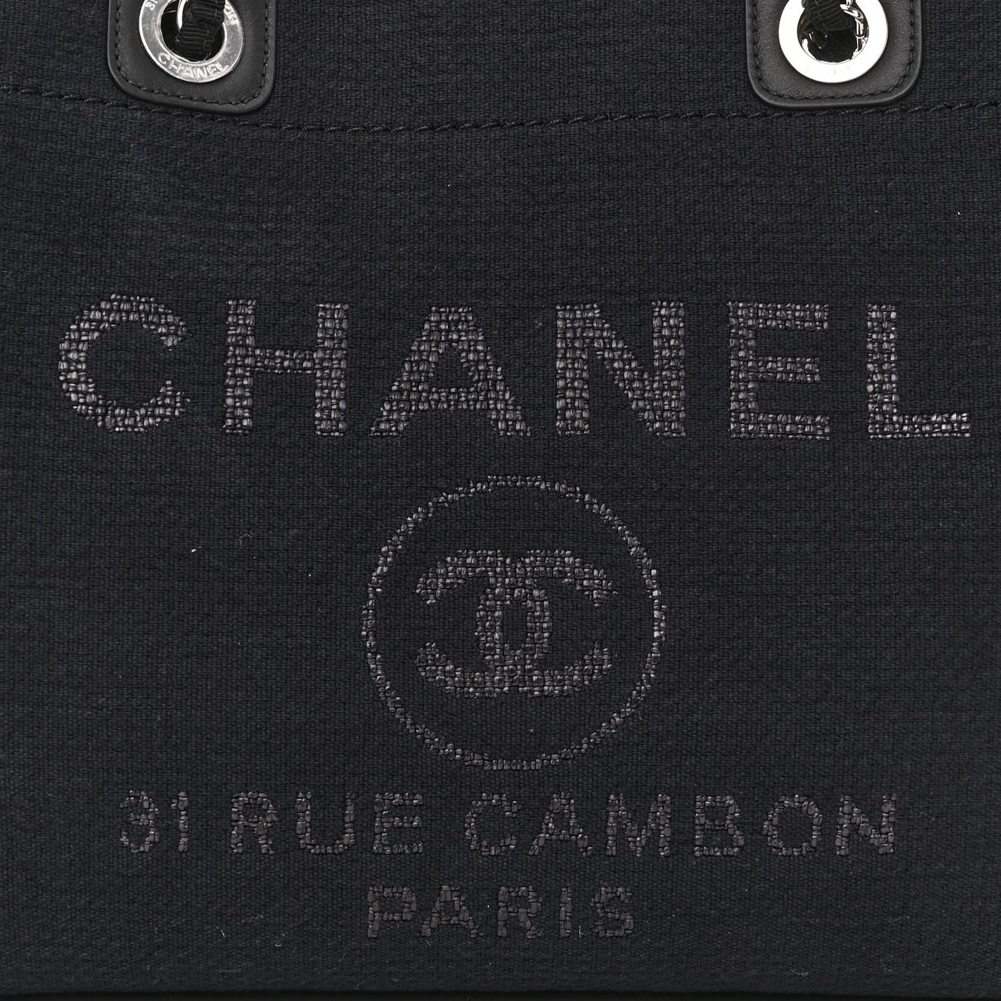 Canvas Small Deauville Tote Black