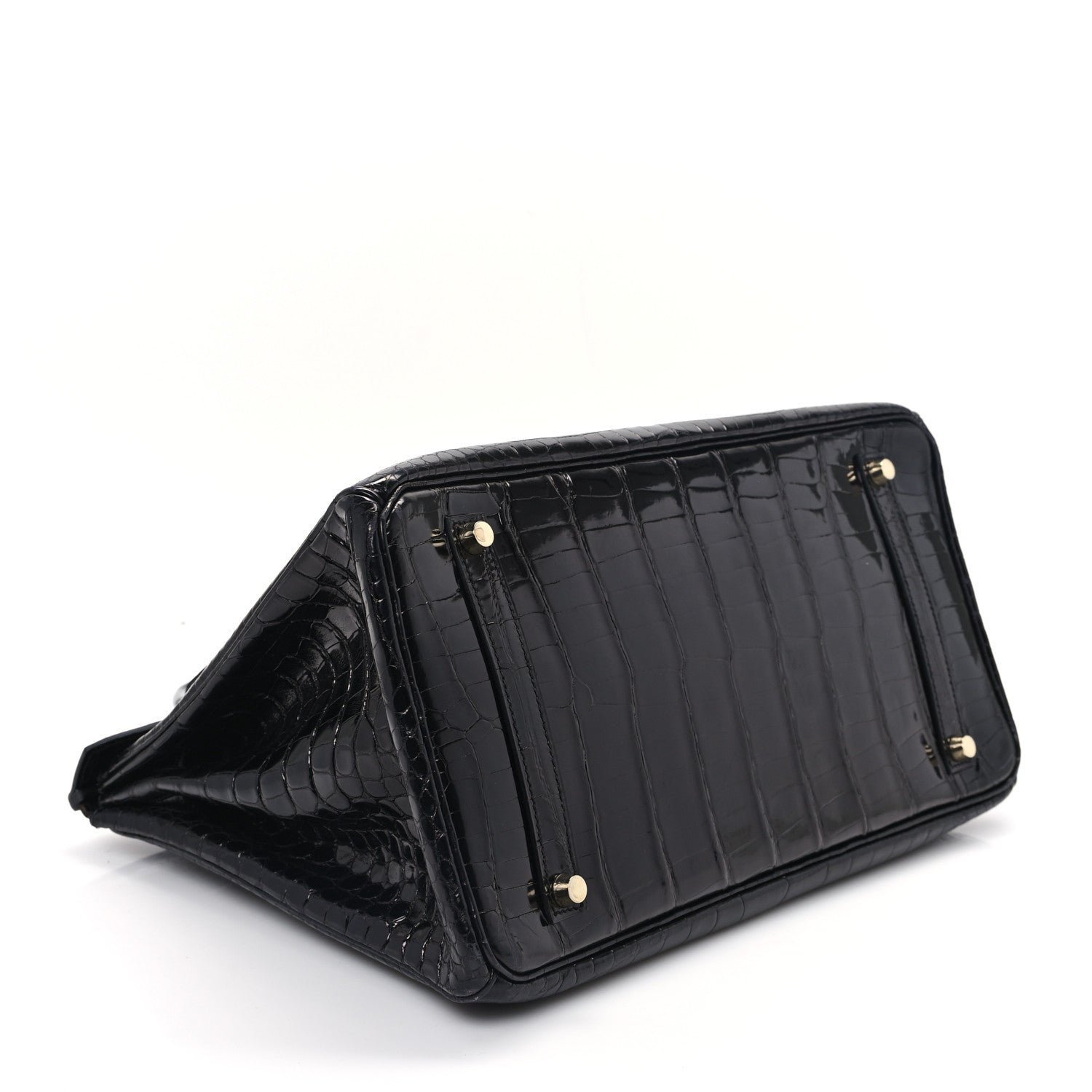 Hermes Shiny Porosus Crocodile Birkin 35 Black 4 of 12