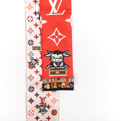 Louis Vuitton Silk Monogram Rodeo Bandeau Red 2 of 4