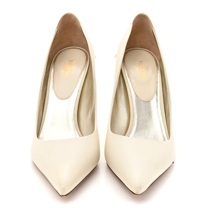 Valentino Garavani Nappa Rockstud Jaw Stud 100mm Pumps 40 Ivory 3 of 11