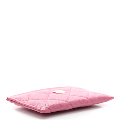 Chanel Caviar Quilted Card Holder Pink 4 of 7