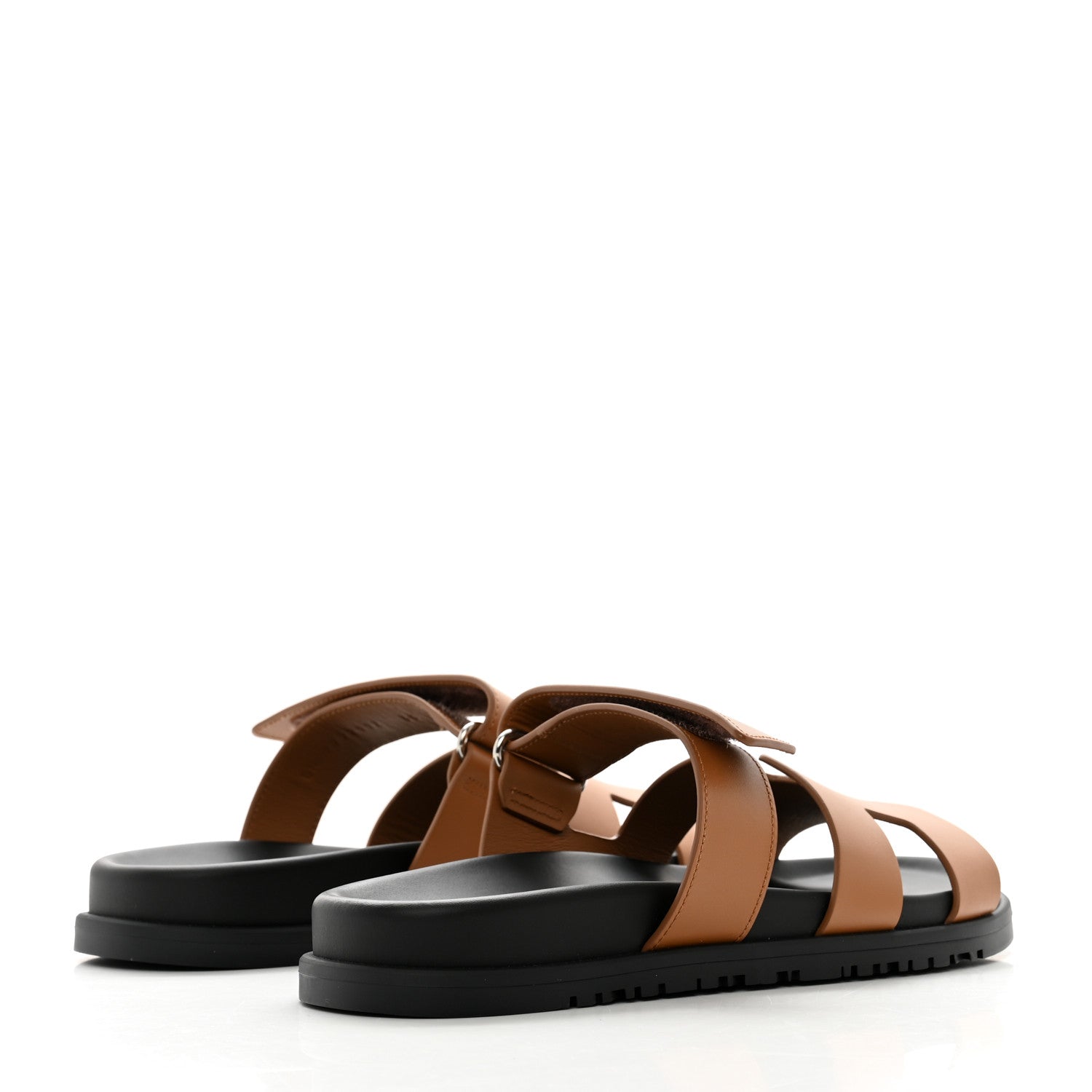 Hermes Calfskin Womens Chypre Sandals 38 Gold 4 of 9