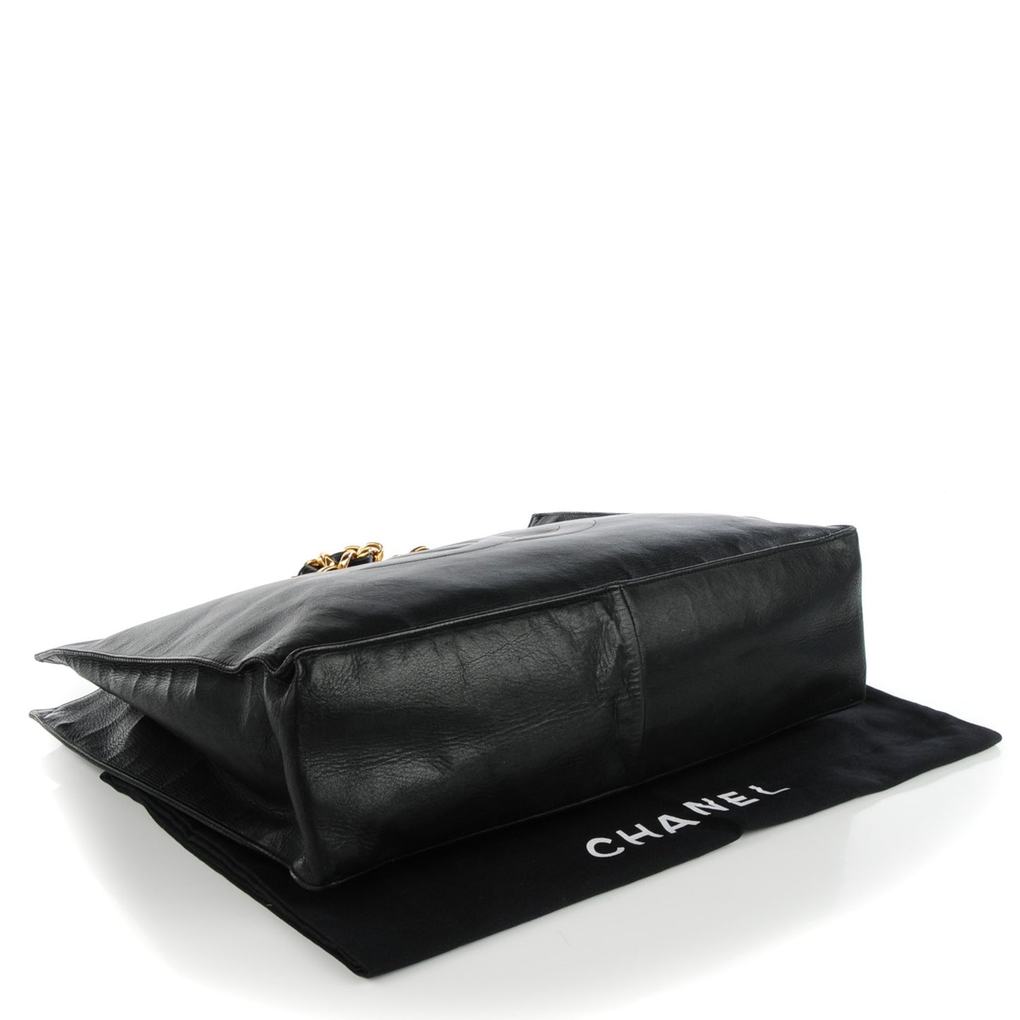 Lambskin Jumbo Shoulder Bag Black