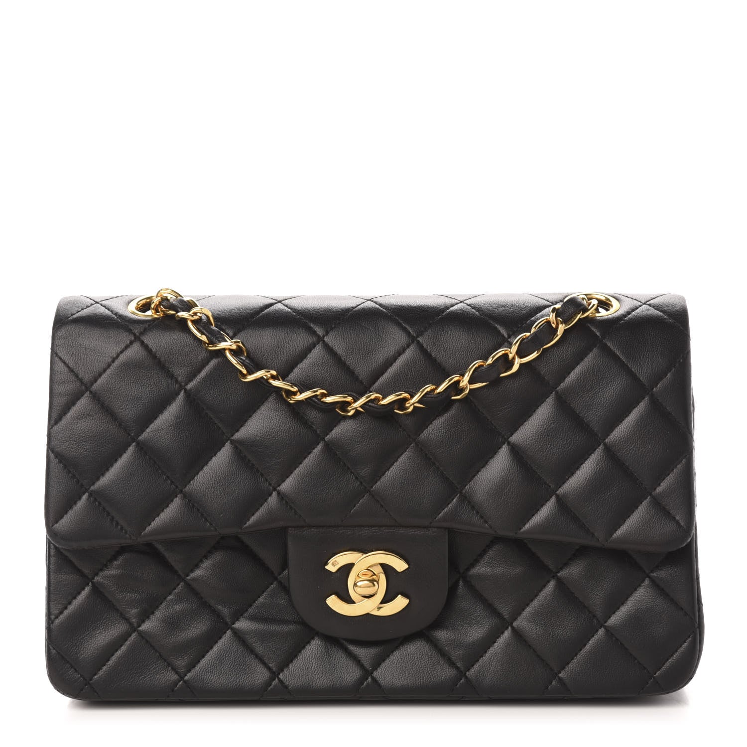 Chanel Lambskin Quilted Small Double Flap Black 1 of 12